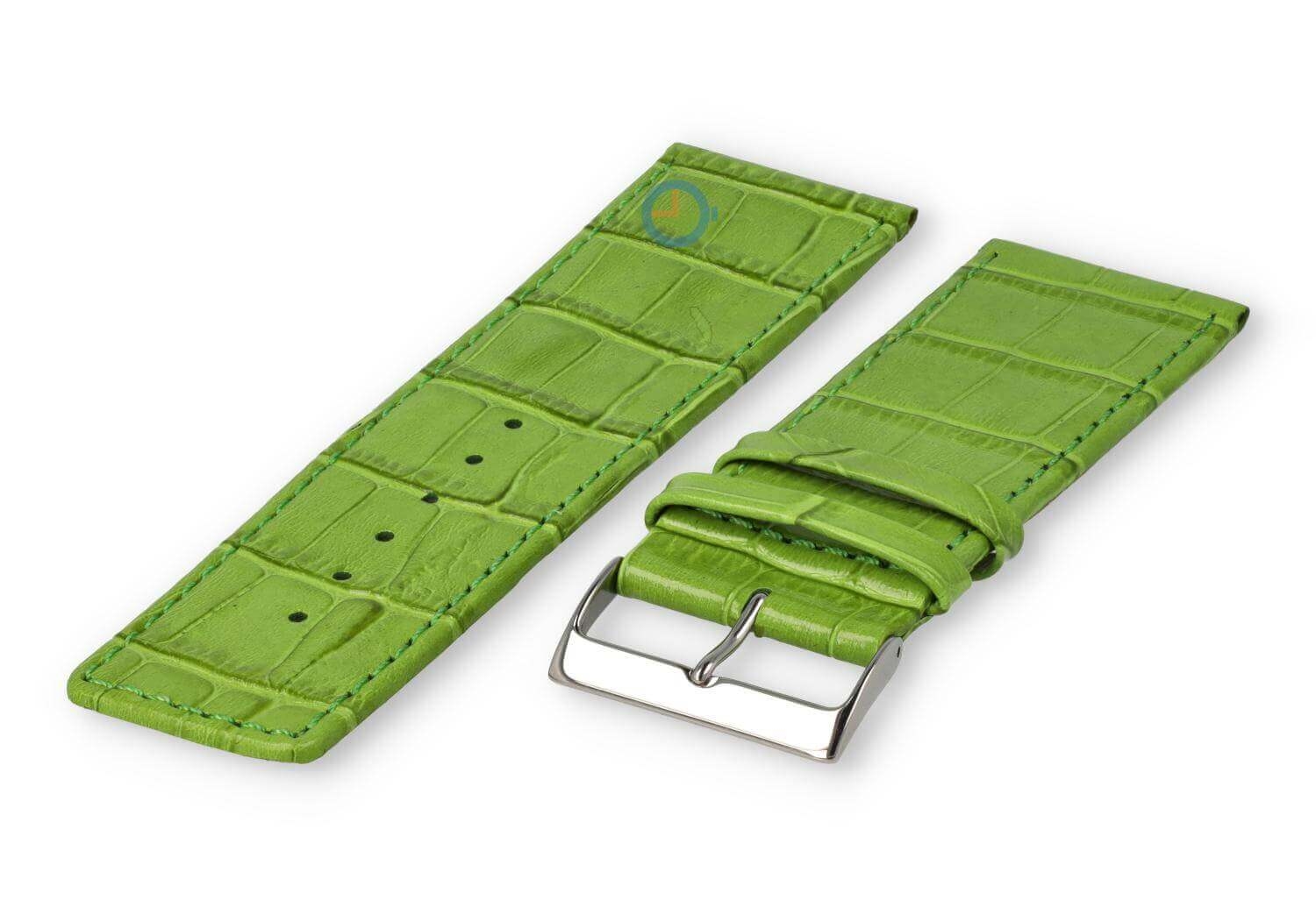 Luxus Kroko Uhrenarmband - 30mm - Grasgrün