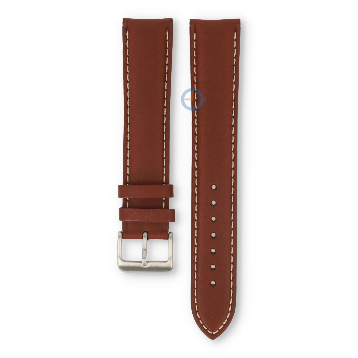 XL Uhrenarmband Dunkelbraun Leder - 22 mm