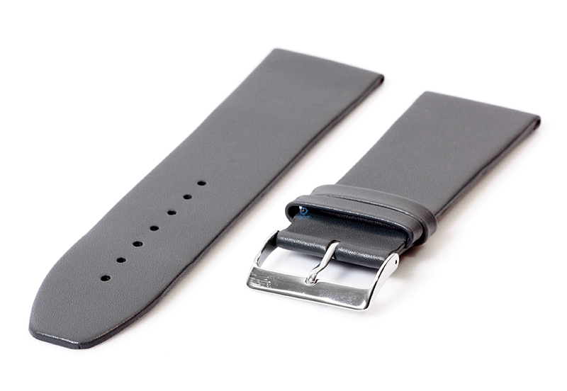 Nahtloses Uhrenarmband 26mm Kalbsleder - grau