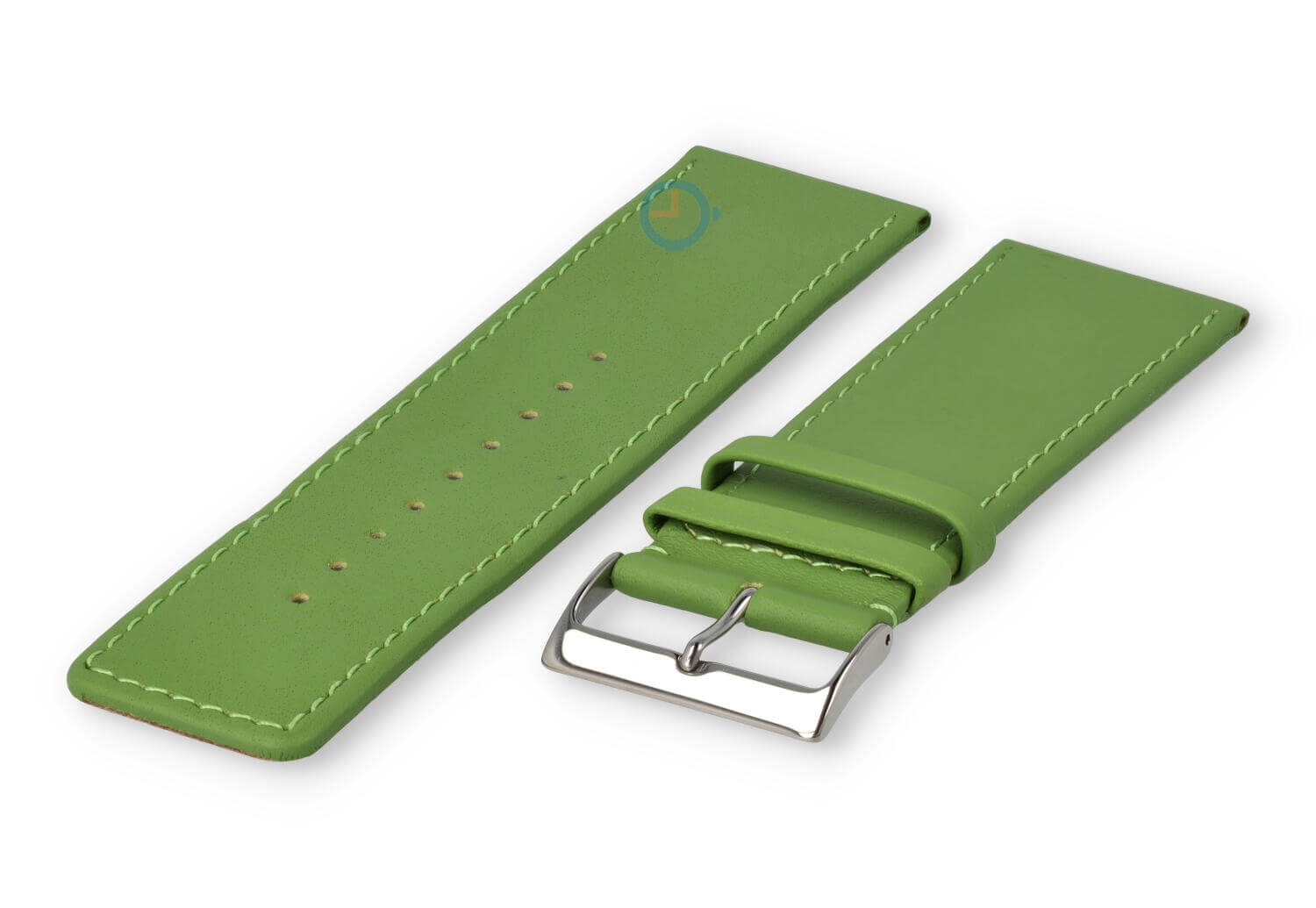 30mm Uhrenarmband glatt Leder - Apfelgrün