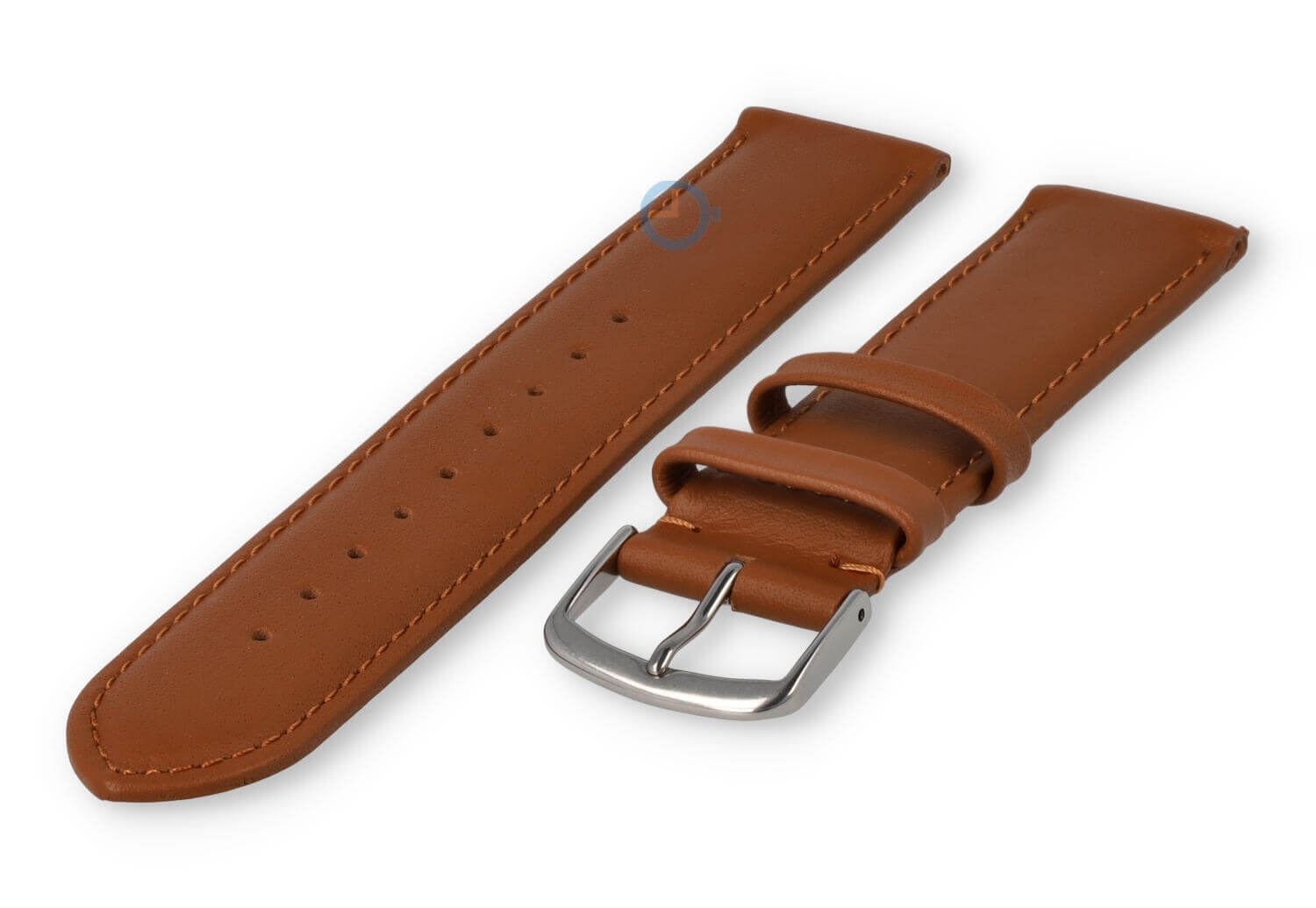 20mm Lederband mit Naht - braun