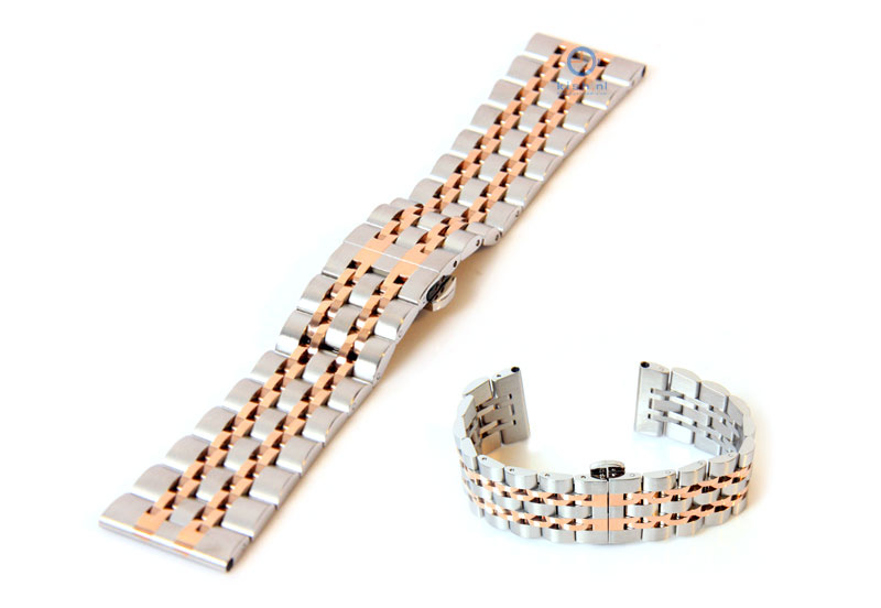 Uhrenarmband 24mm Edelstahl Roségold