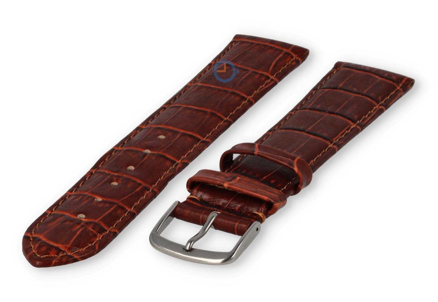 Leicht gepolstertes XL Uhrenarmband - 22mm - rostbraun