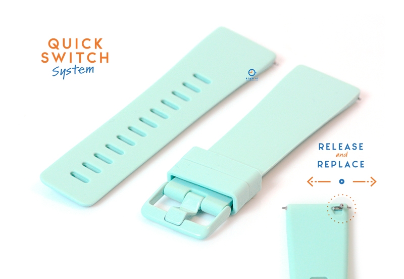 Silikon Uhrenarmband - 23mm pastel mintgrün