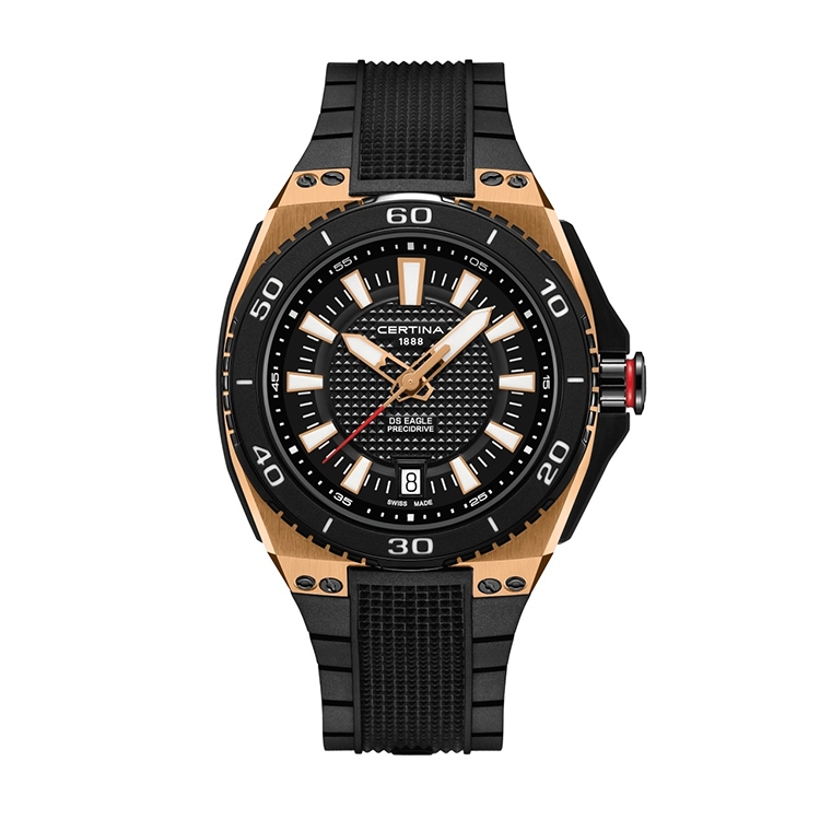 Certina Band C0237103705100A schwarzes Kautschuk