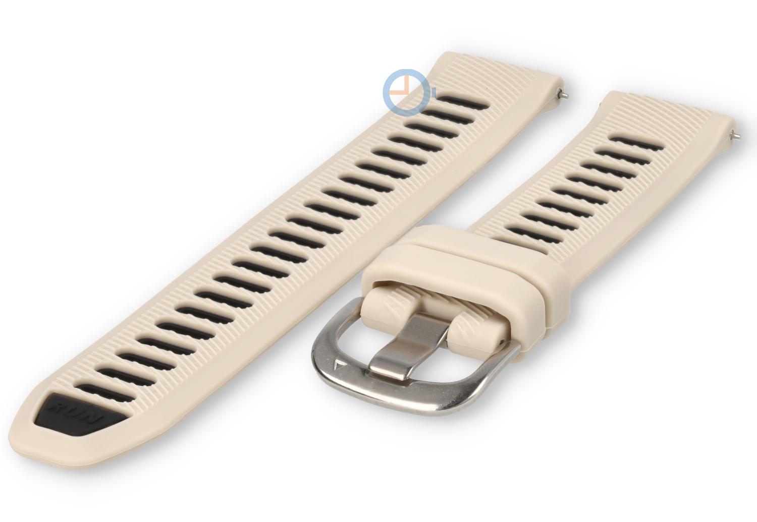 Run Uhrenarmband 18mm Silikon - starlight schwarz