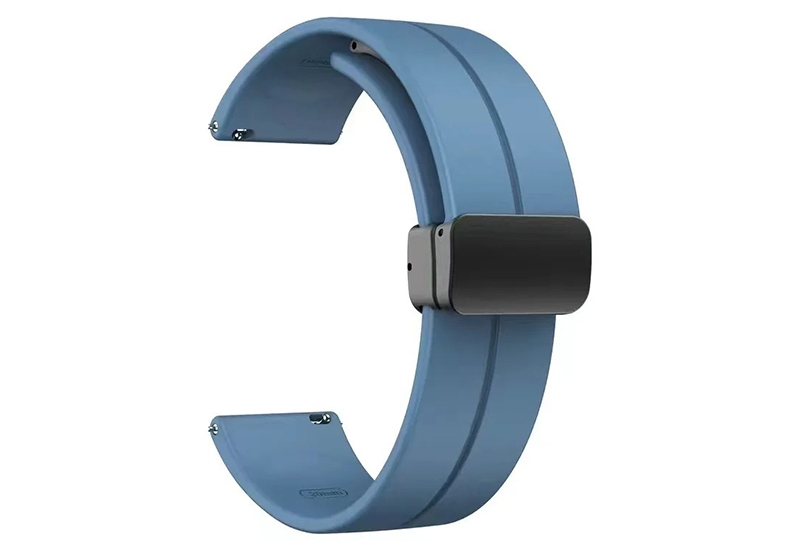 Silikon Uhrenarmband 16mm - graublau