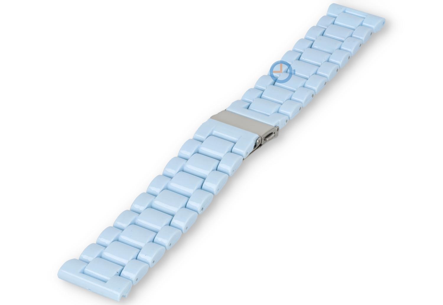 Kunststoff Uhrenarmband 22mm - babyblau