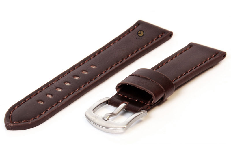 Uhrenarmband 20mm Dunkelbraun Vintage - Look Leder