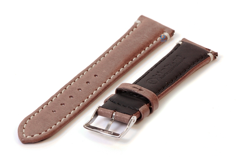 Horlogeband 20mm lichtbruin kalfsleer met Quick Switch