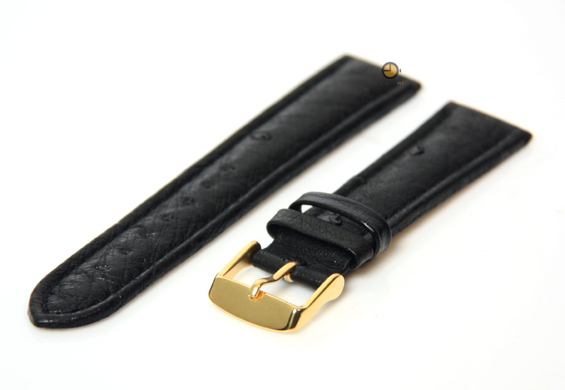 Uhrenarmband 20mm Schwarz Leder