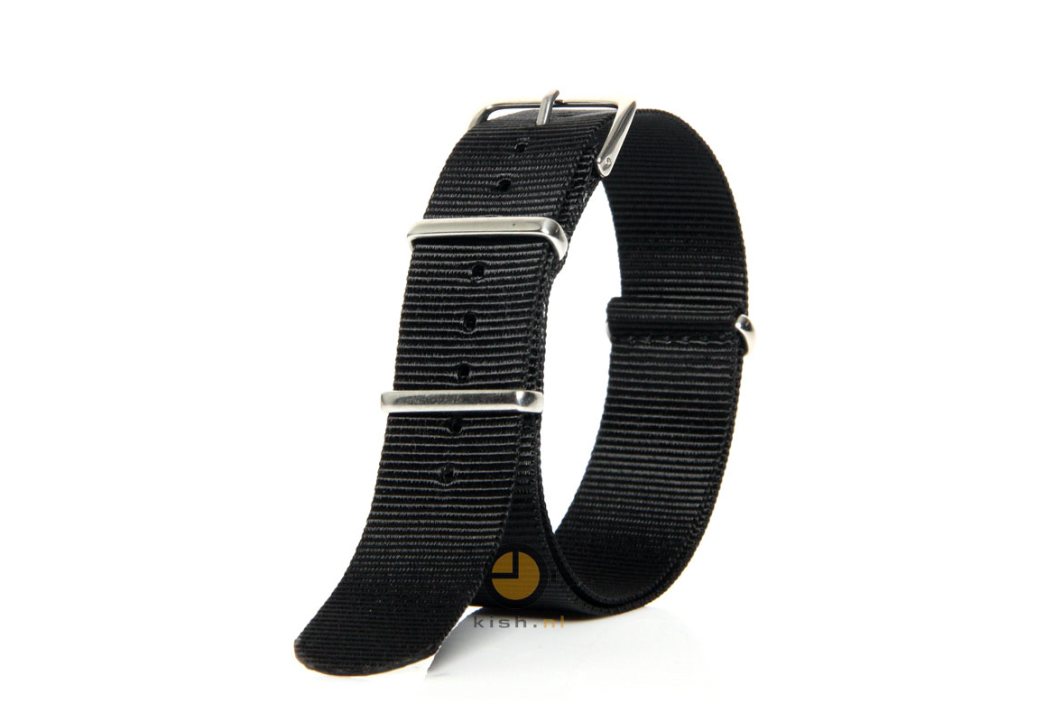 Nato-Band 18mm schwarz