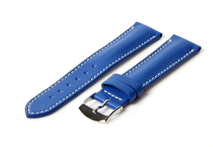 Uhrenarmband 18mm Blau Leder