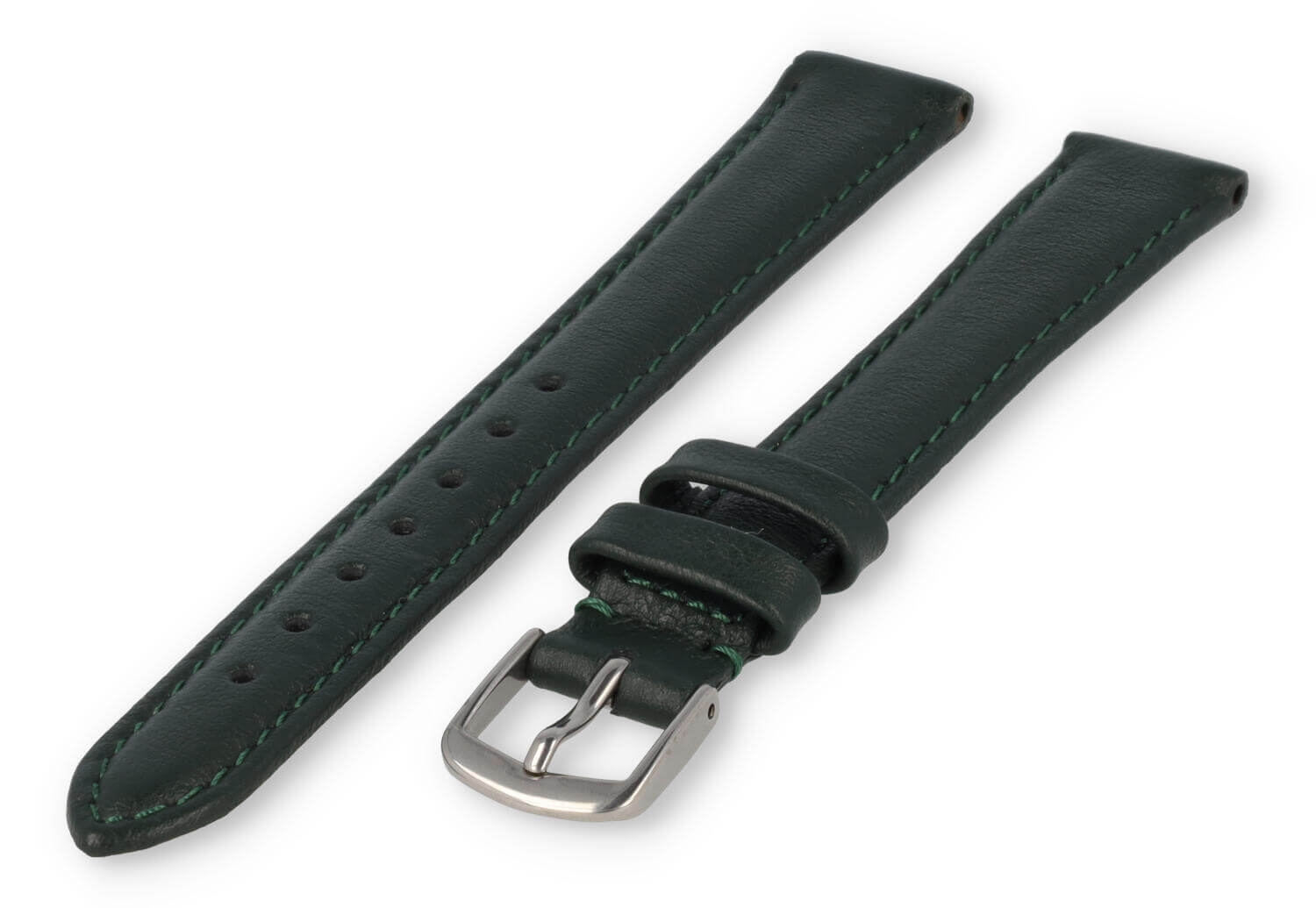 XL glatt Lederband - 14mm - dunkelgrün