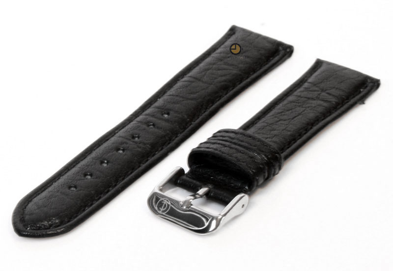 Uhrenarmband 20mm Schwarz Bisonleder