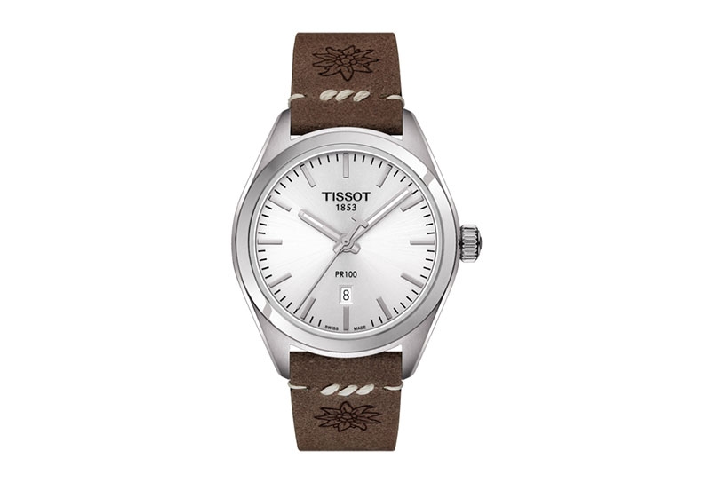 Tissot Uhrenarmband T1012101603102 braun Leder
