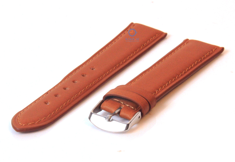 Uhrenarmband 18mm hellbraun Kalbsleder