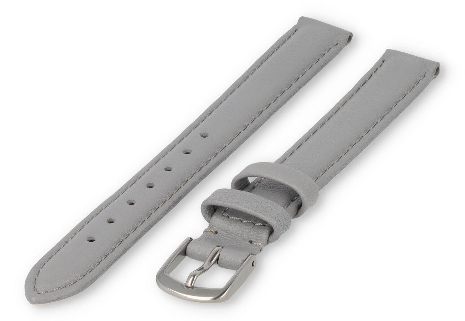 XL glatt Lederband - 12mm - hellgrau