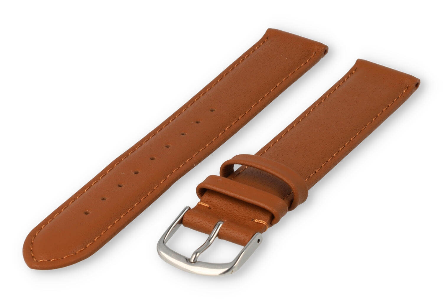 XL glatt Lederband - 18mm - braun