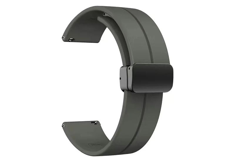 Silikon Uhrenarmband 16mm - dunkelgrau
