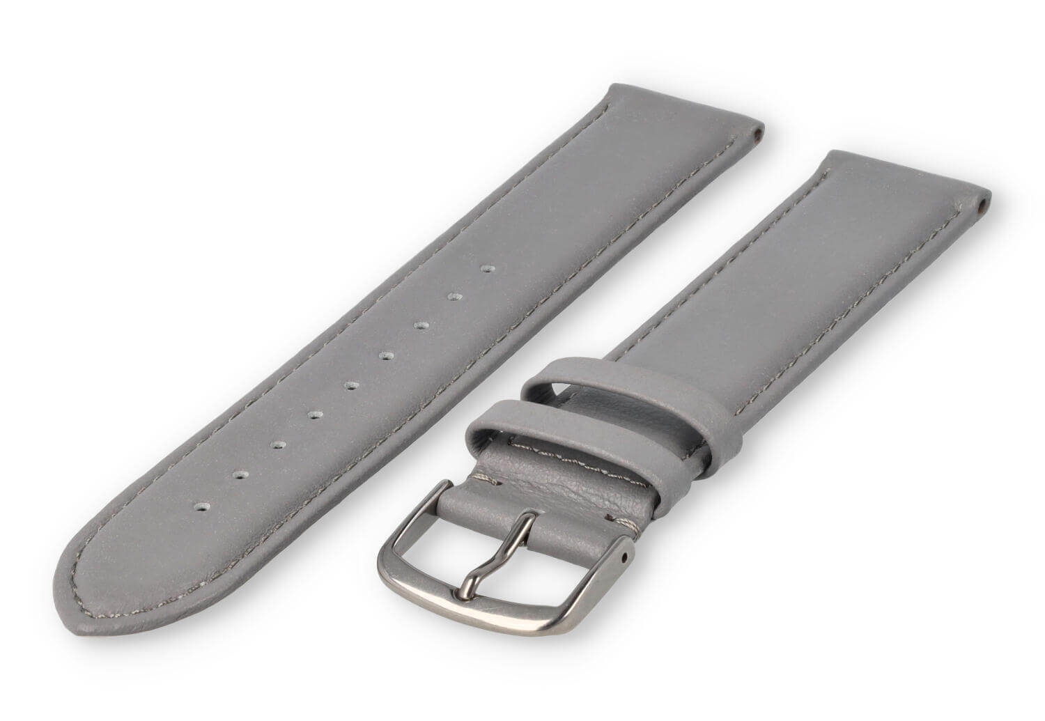 XL glatt Lederband - 20mm - hellgrau