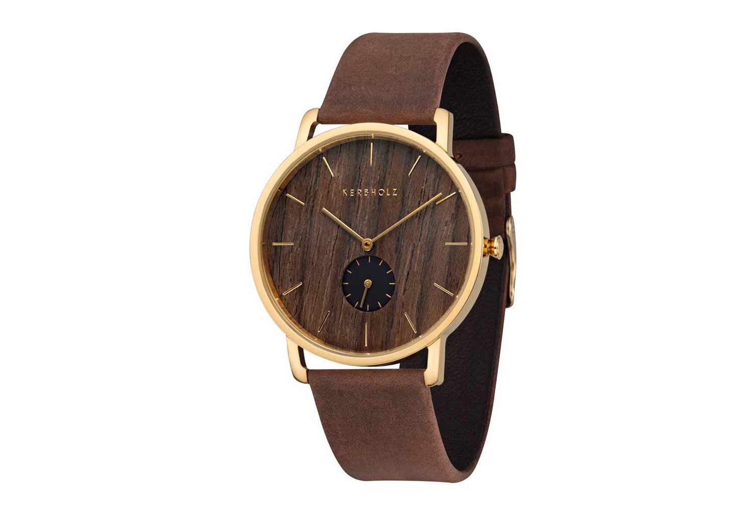 Kerbholz Uhrenarmband Fritz Darkwood Tobacco