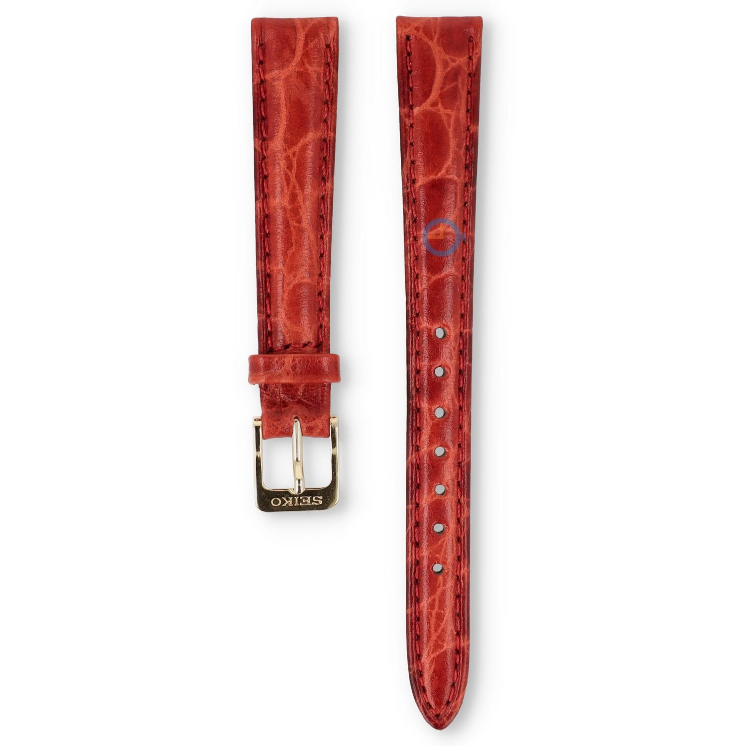Universal 13mm rot Leder Uhrenarmband - Seiko