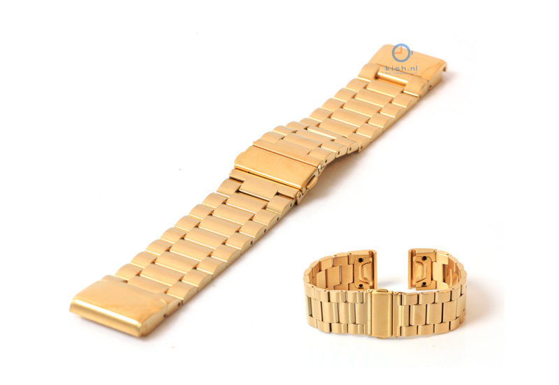 Garmin Fenix 5/6/7 Uhrenarmband Edelstahl gold