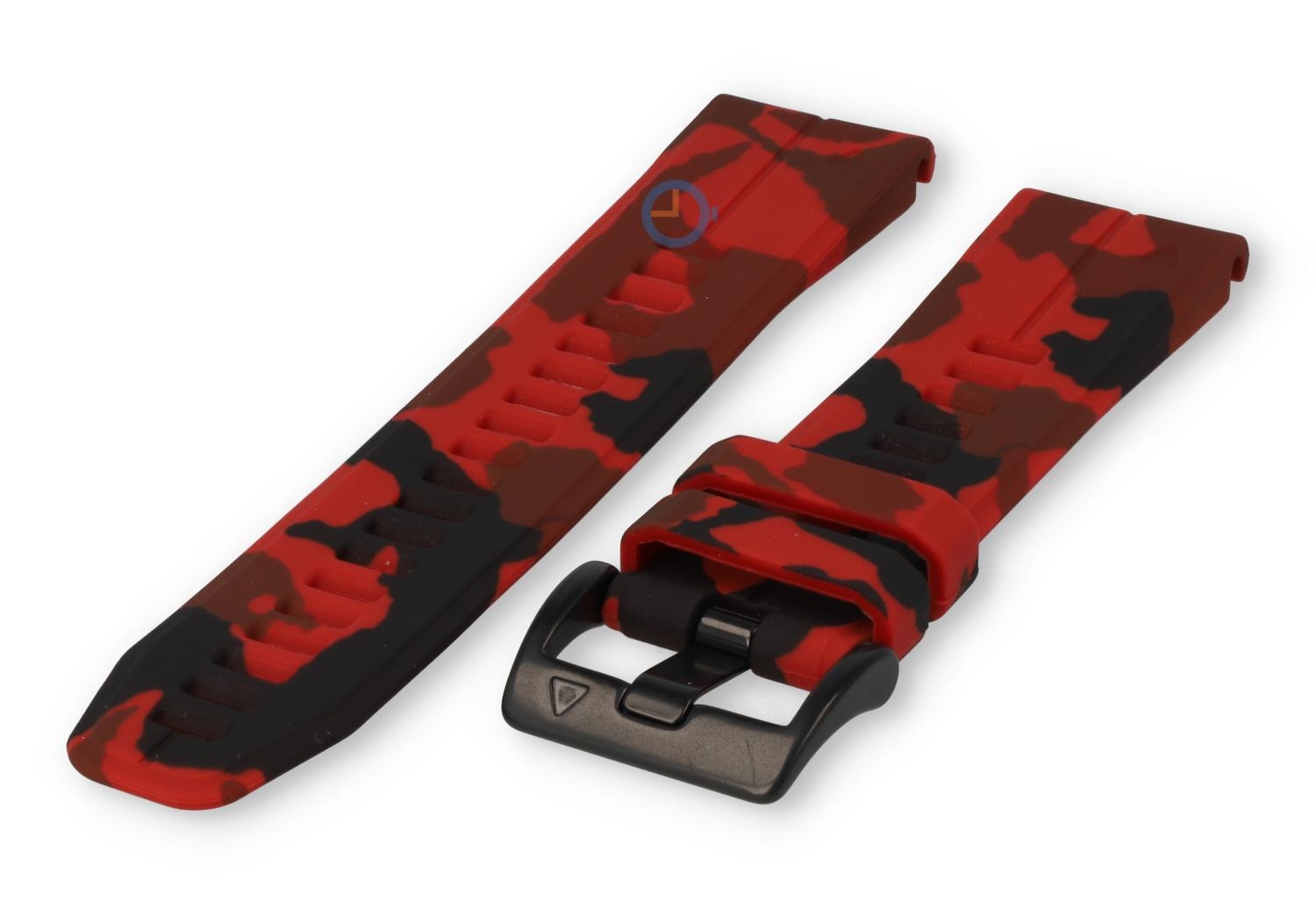 Quick Fit band Garmin Fenix 7 - camouflage - rot