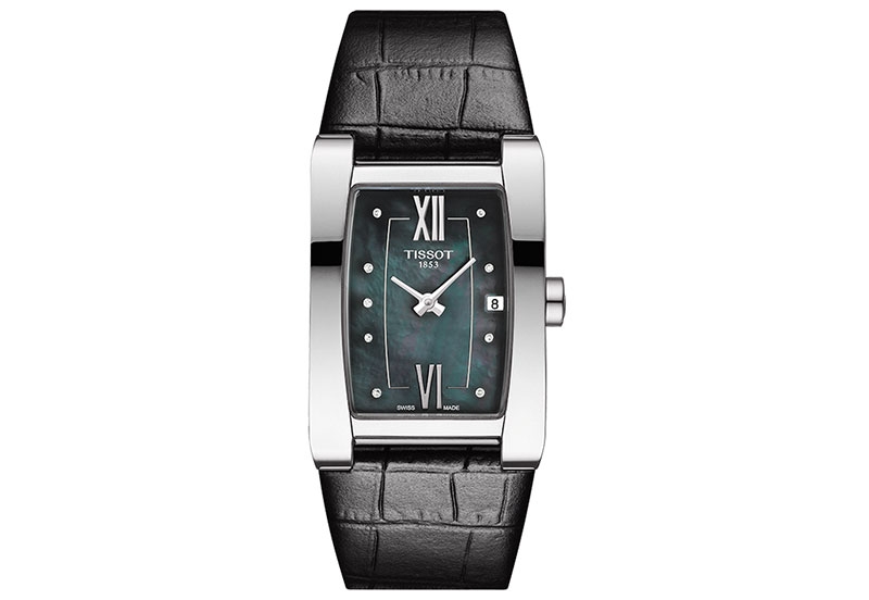 Tissot Uhrenarmband T1053091612600 schwarz Leder