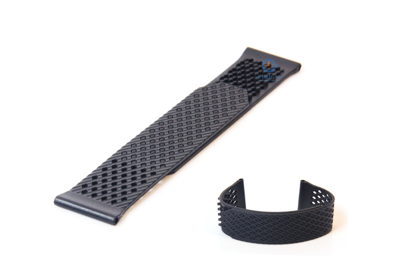 Uhrenarmband 23mm schwarz Silikon