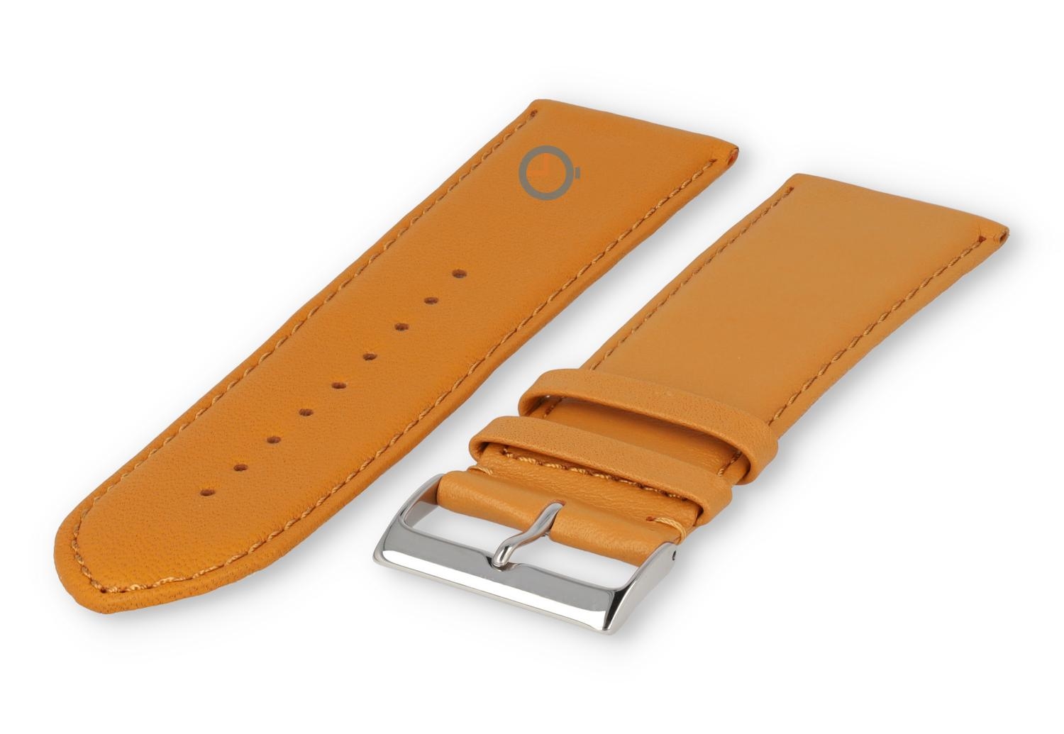 XL glatt Lederband - 30mm - Senfgelb