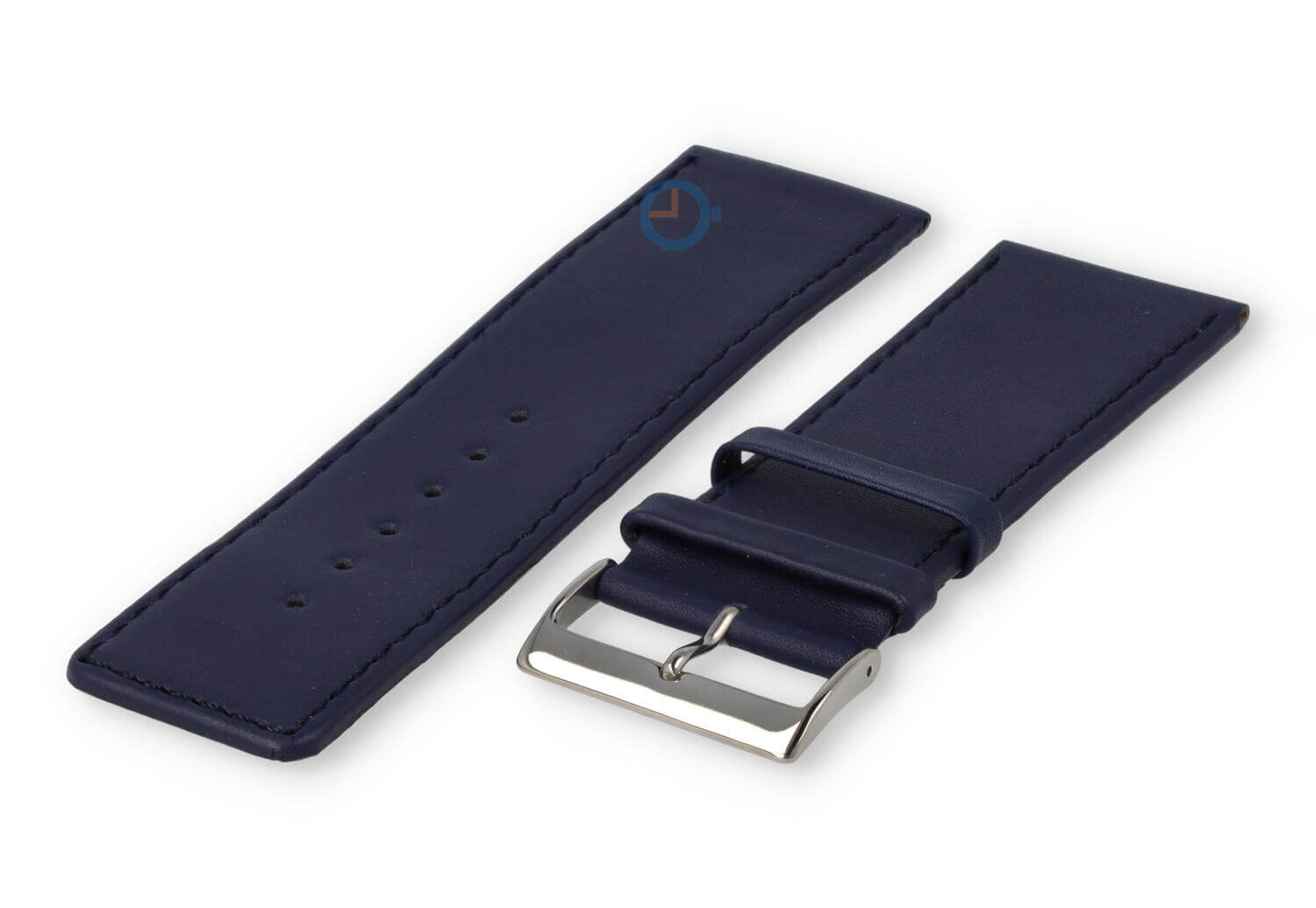 30mm Uhrenarmband glatt Leder - dunkelbraun