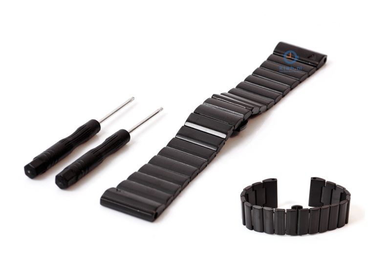 Garmin Fenix 5X/6X/7X Uhrenarmband Edelstahl schwarz