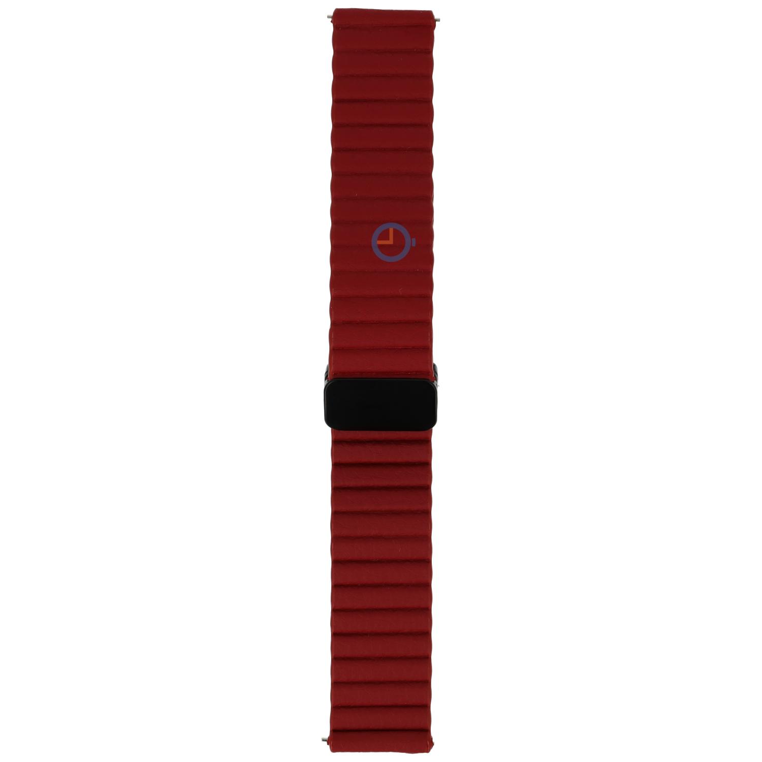 Magnetisches Leder Band - 18mm - rot