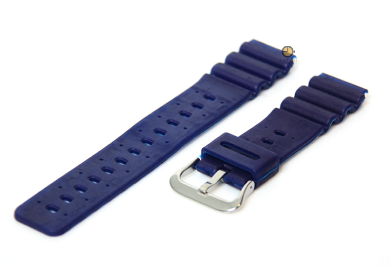 Uhrenarmband 20mm Blau Kautschuk