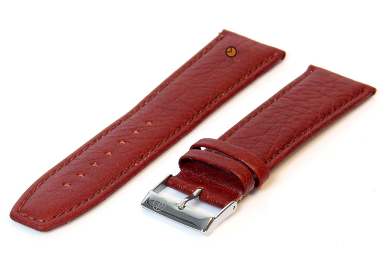 Uhrenarmband 24mm Hellbraun Büffelleder, extra lang