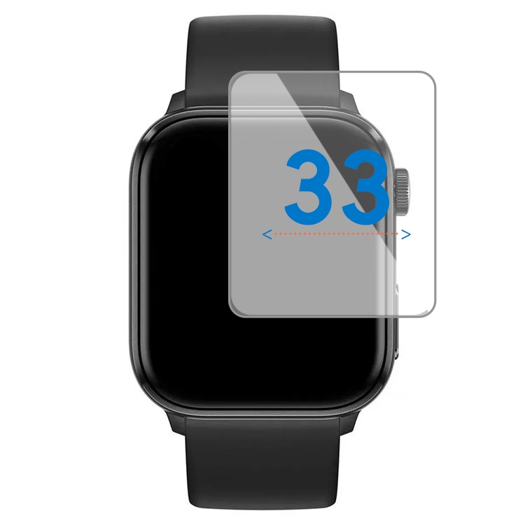 Universal viereckige Displayfolie - 33mm