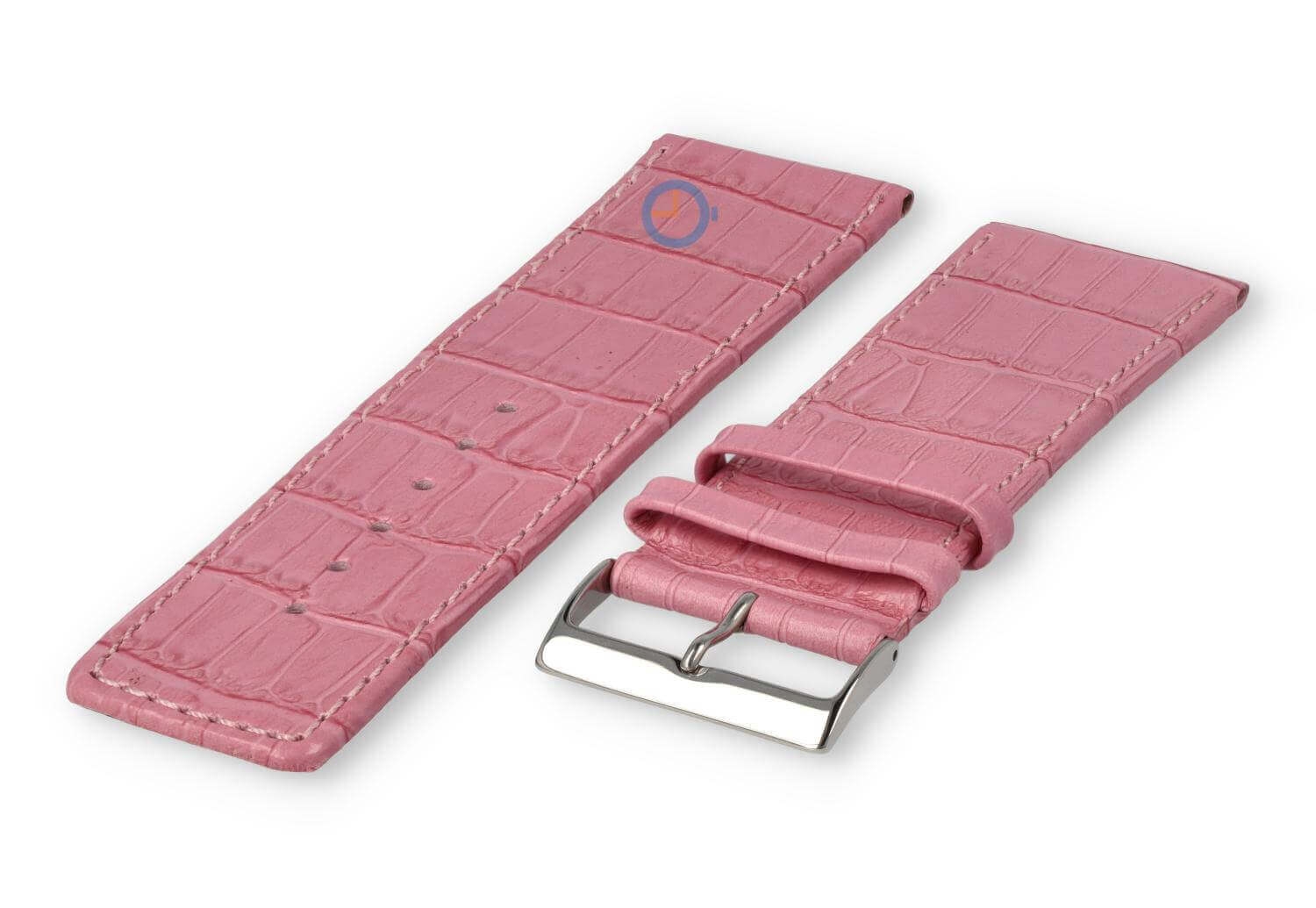 Luxus Kroko Uhrenarmband - 30mm - rosa