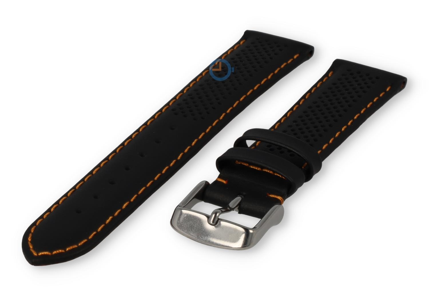 20mm hybrid Band - schwarz mit orange