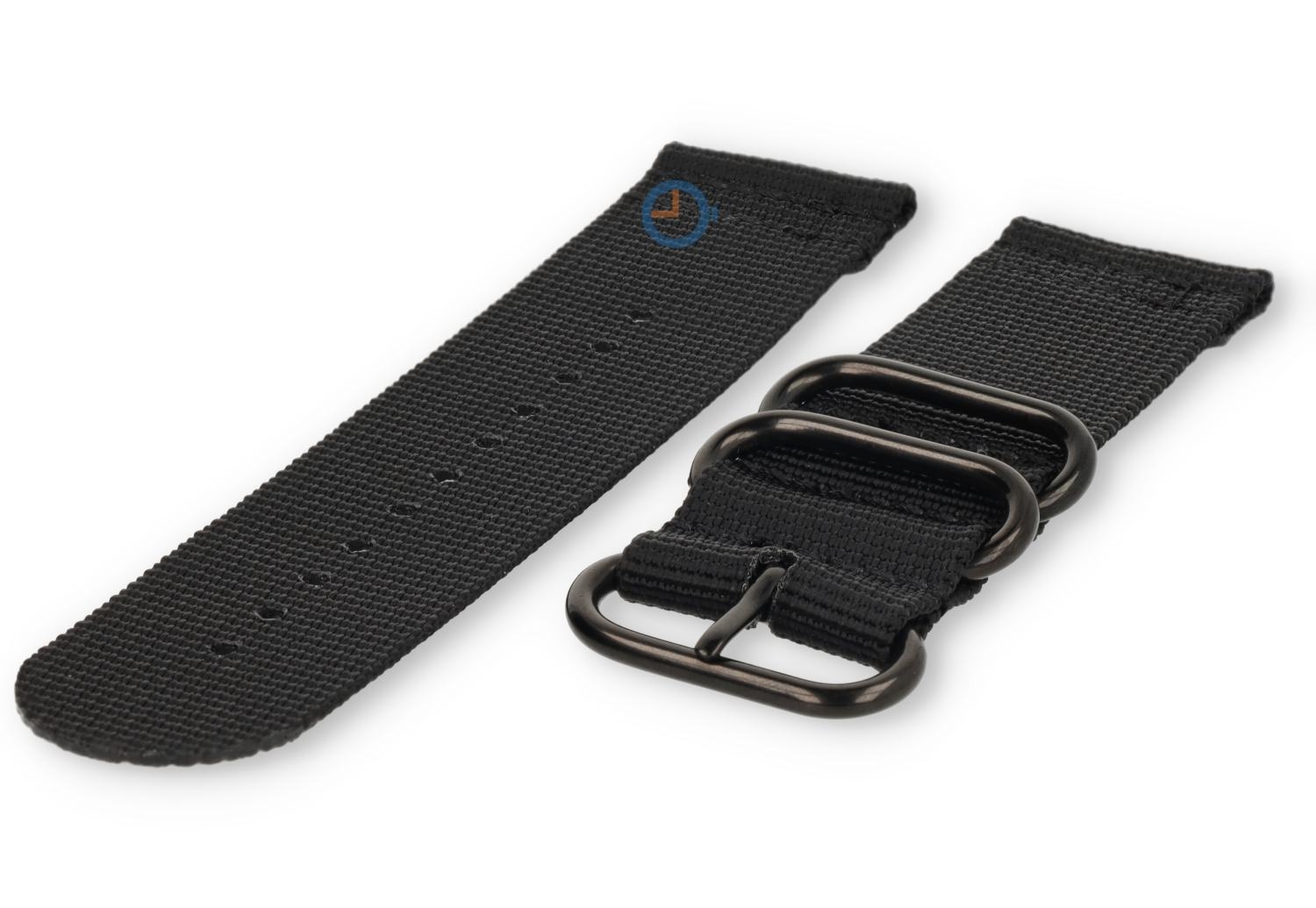 Two-piece Nylon Band - schwarz - 26mm