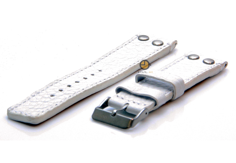 Oozoo Uhrenarmband 22mm WeiÃŸ Leder