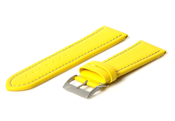 Uhrenarmband 20mm Gelb wasserfestes Leder