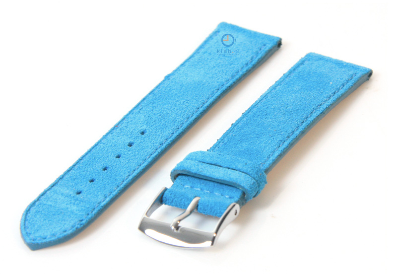 Uhrenarmband 20mm trürkis Wildleder