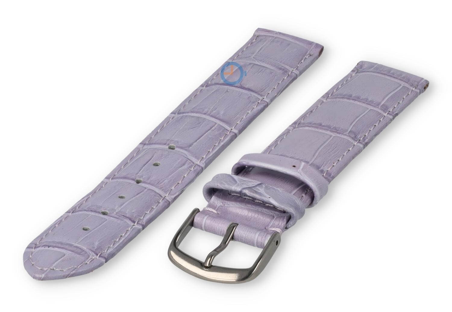 Krokoleder Extra langes Uhrenarmband - 18mm - lavendel