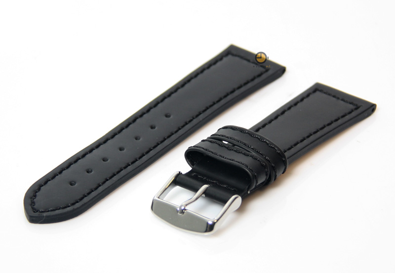 Uhrenarmband 18mm Schwarz Leder