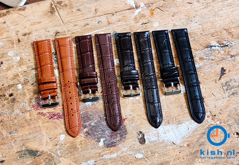 Premium horlogebandjes alligator leer