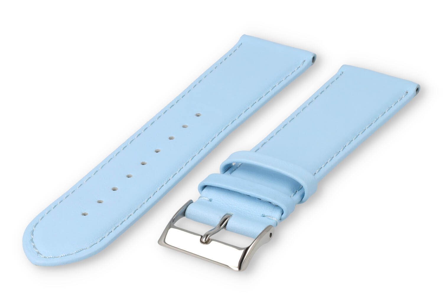 XL glatt Lederband - 26mm - eisblau