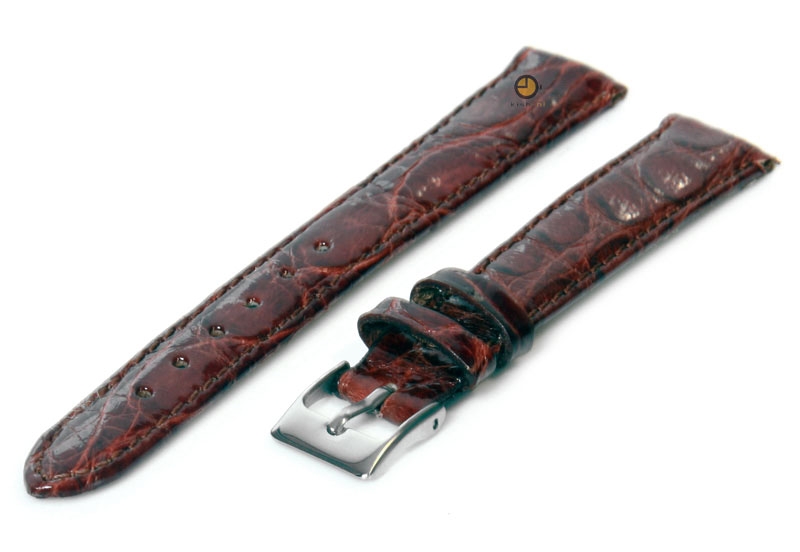 14mm Uhrenarmband echtes Krokodilleder Rostbraun
