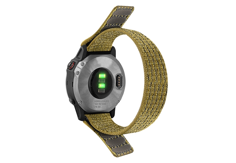 Coros Nylon band - 22mm - Khakigroen